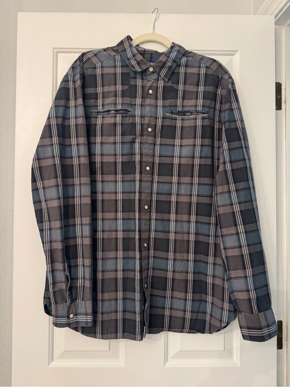 Patagonia Men's Long-Sleeved Wagner Western Snap Shirt size XL